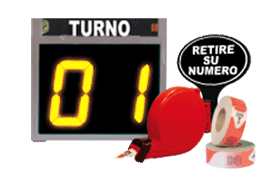 Turnero electronico + dispenser + rollos